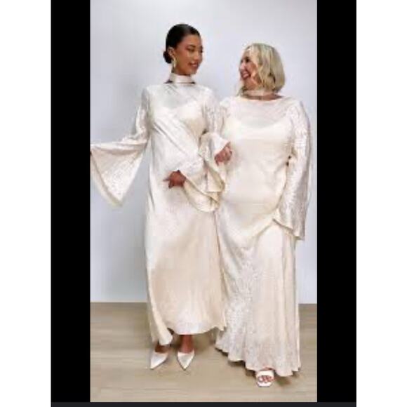 Show Me Your MuMu Dresses & Skirts - Show Me Your Mumu Dress Sarah XL Creamy Daisy Burnout Maxi Bridal Wedding Boho